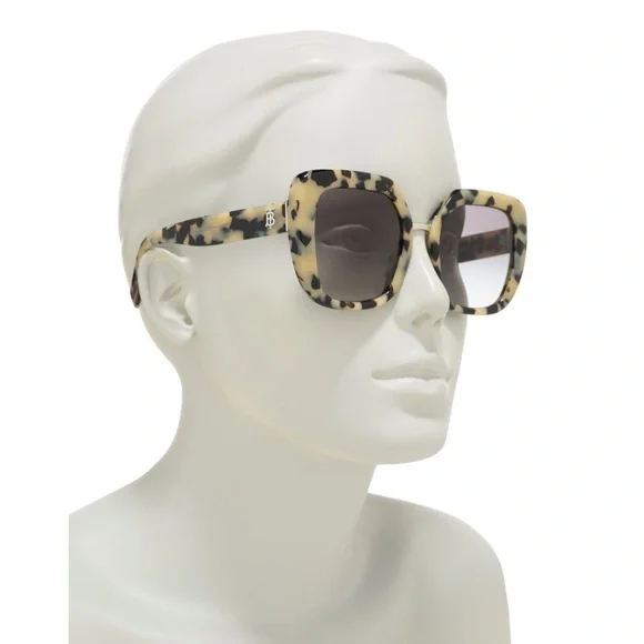 Burberry 53mm Oversize Square Tortoise Sunglasses - BEIGE  display picture 2